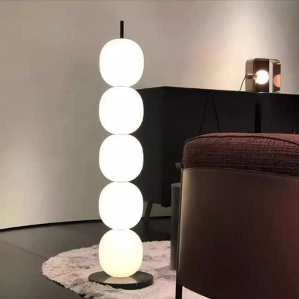 Lampadaire Nordic Mainkai avec abat-jour en verre blanc pour salon et chambre — LZ4P9XQ