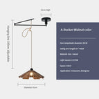 A rocker en noyer / 5 W (max. 100 W) / Blanc chaud | CHINE