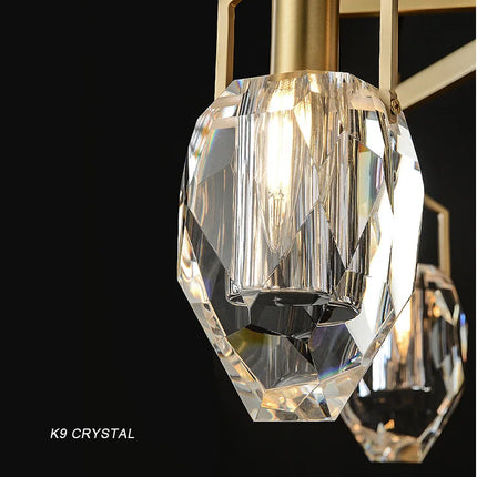 Lustre moderne en cristal avec abat-jour fantaisie — LZ4X9QJ