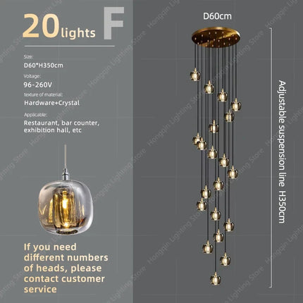 Lustre moderne en cristal pour éclairage raffiné — LZ4X9P2