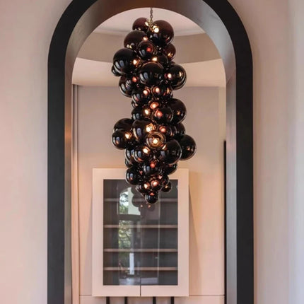 Suspension en verre design italien motif raisin lumineux — LZ4D7Q9