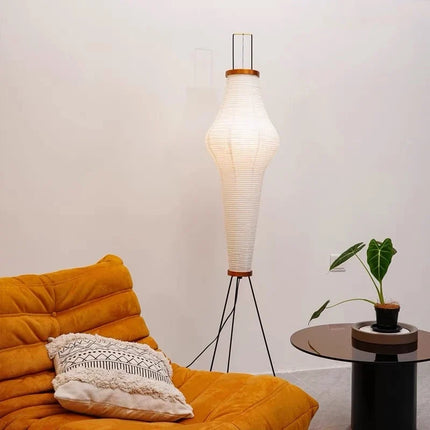 Lampadaire japonais en papier de riz pour intérieur moderne — LZ4X9T