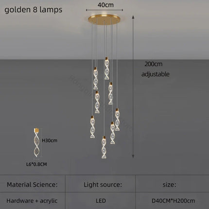 Lustre décoratif pour éclairage élégant et moderne — LZ4G7T9