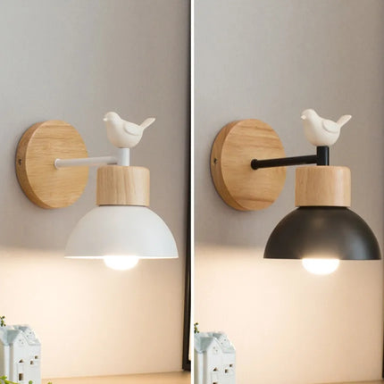 Applique murale moderne en bois et fer pour intérieur — LZ4M9Q2F