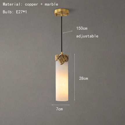 Suspension en marbre et cuivre design — LZ4X9P
