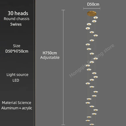 Lustre LED moderne pour intérieur élégant et contemporain — LZ4X9P