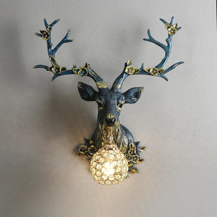 Applique murale en résine motif cerf pour décoration intérieure moderne — LZ4X9P2
