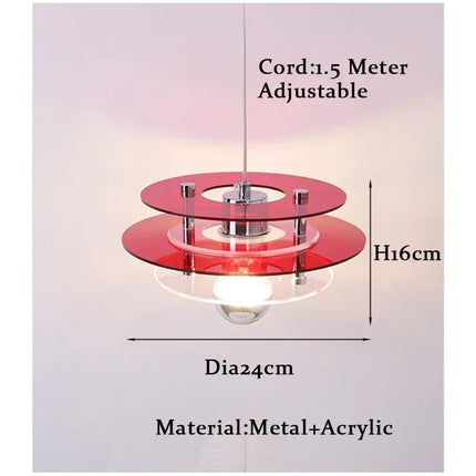 Lustre suspension arc-en-ciel soucoupe volante rétro pour bar ou restaurant — LZ4X9T