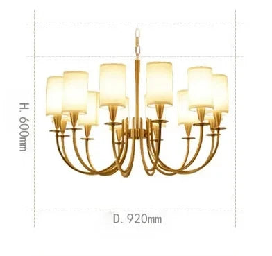 Lustre suspension nordique style rural en cuivre — LZ4X9T1
