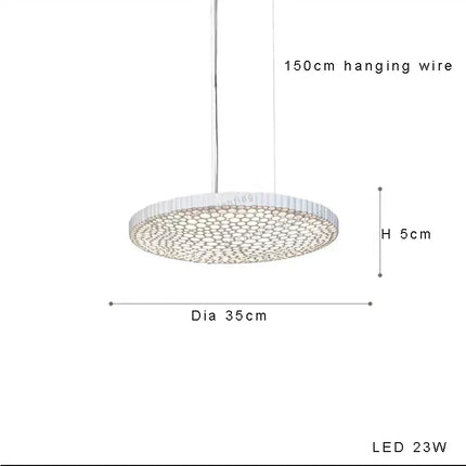 Plafonnier LED design nid d'abeille minimaliste et élégant — LZ4G7X2