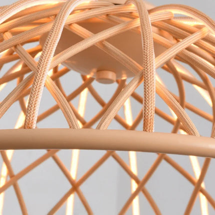 Suspension moderne en corde tressée avec éclairage LED décoratif — LZ4X9P