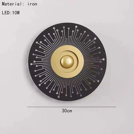 Applique murale LED ronde style art déco pour ambiance chaleureuse — LZ4P9XQ
