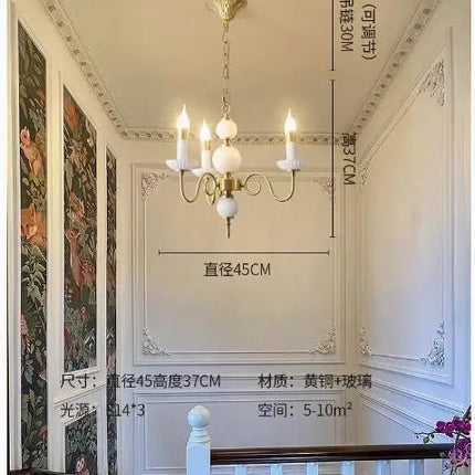 Lustre vintage en cuivre pour restaurant et salon — LZ4X9P
