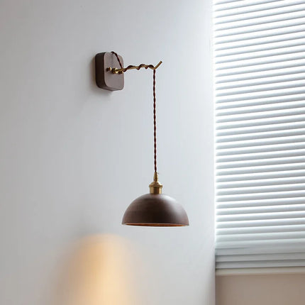 applique murale led moderne en bois de noyer nordique wabi-sabi