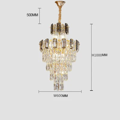 Lustre en cristal au design contemporain pour intérieur élégant — LZ4XJ9
