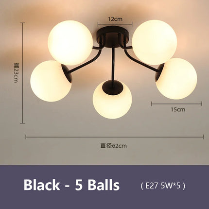 Suspension LED en verre style nordique pour intérieur — LZ4X9P