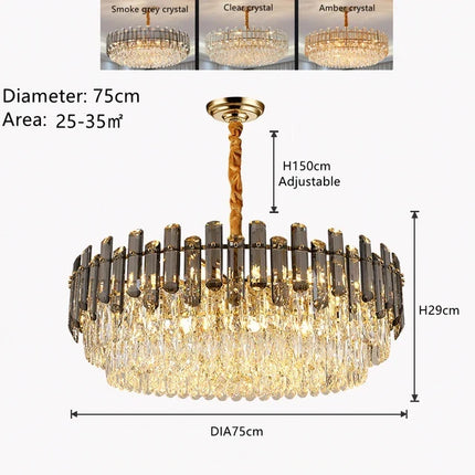 Lustre moderne en cristal K9 pour éclairage intérieur — LZ4P9XQ