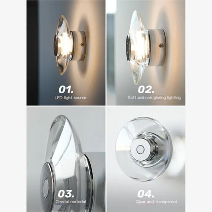 Lampe de chevet en cristal italien pour décoration intérieure raffinée — LZ4X9P2Q