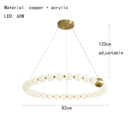 Suspension LED ronde en laiton, cuivre et aluminium décorative — LZ4M7Q2N