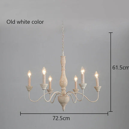 Lustre suspension en bois style américain rural vintage pour salon et salle à manger — LZ4X9B