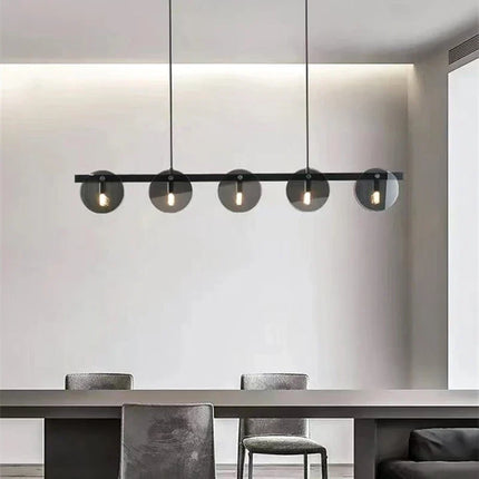 Suspension moderne en verre noir élégante — LZ4X9P2