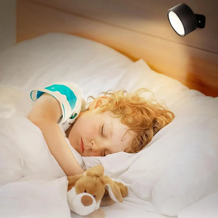 Applique murale LED rechargeable avec télécommande tactile et rotation 360° — LZ7QX2