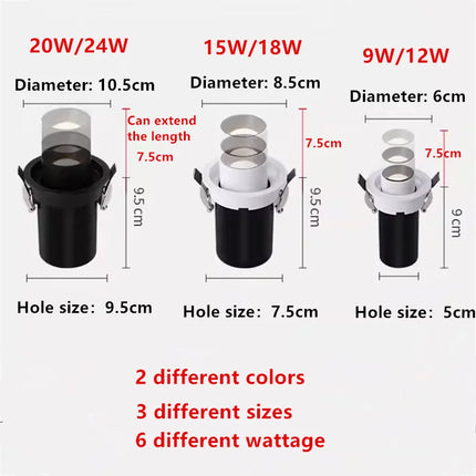 Spot LED encastrable rotatif en aluminium avec puce Epistar — LZ4J9X2