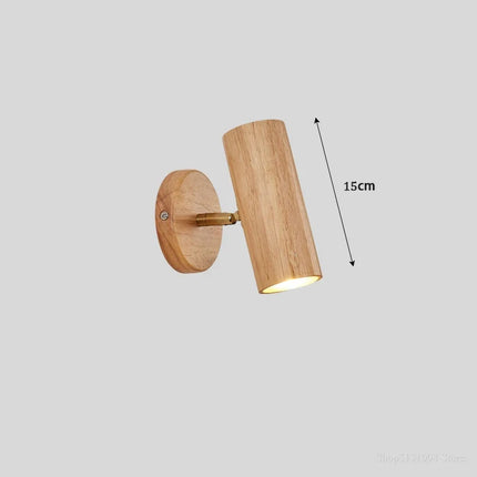 Applique murale rotative en bois style nordique avec LED — LZ4X9P2