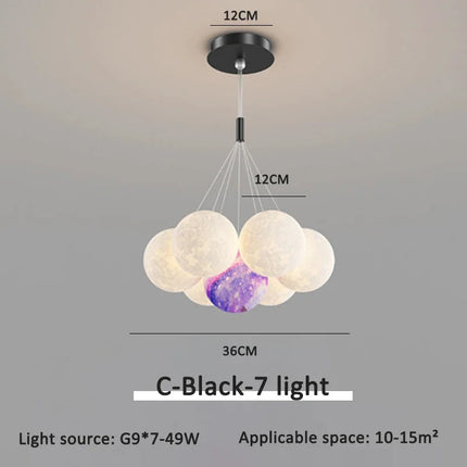 Suspension luminaire moderne LED boule à bulles décorative — LZ4X9T7