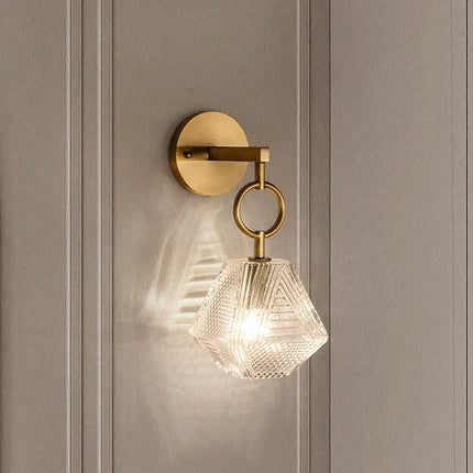 Applique murale en verre style nordique américain avec LED vintage Edison — LZ4T9Q7