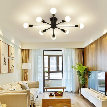 Plafonnier LED design Spoutnik semi-intégré style nordique pour salon — LZ4X9P2