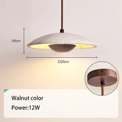 Lustre suspension LED rétro en travertin style wabi-sabi — LZ4X9Q2