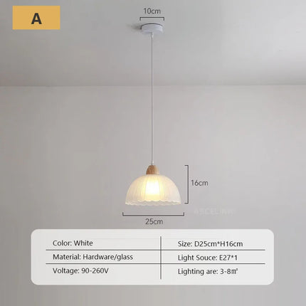 Suspension en verre au design nordique pour intérieur moderne — LZ4X9P