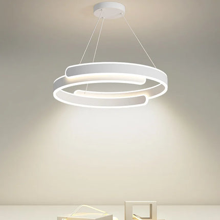 Lustre LED moderne noir et blanc pour salon et cuisine — LZ4X9P