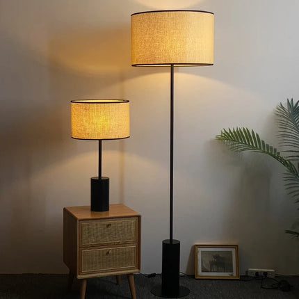 Lampadaire intérieur en rotin tissé au style rural créatif — LZ4X9P2