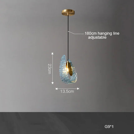 Suspension en verre décor floral moderne — LZ4X9P2