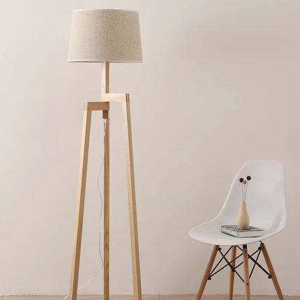Lampes sur pied pour salon Vintage lampadaire en bois pied pour étude chambre chevet éclairage Led trépied lampe sur pied