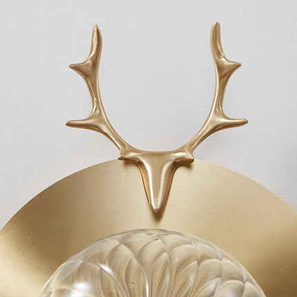 Applique murale créative tête de cerf en cuivre personnalisée — LZ4X9T2