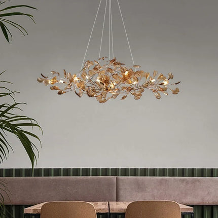 Lustre nordique Artpad avec feuilles en acrylique pour intérieur — LZ4X9M