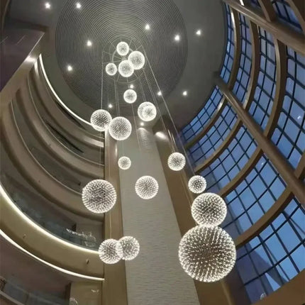 Lustre boule LED scintillante style nordique décoratif étoile — LZ4X9Q2