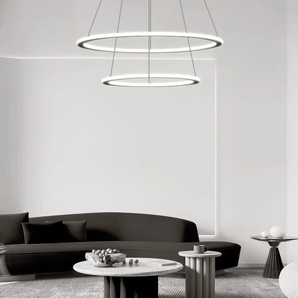 Lustre minimaliste à anneaux circulaires dimmable — LZ4XJ9