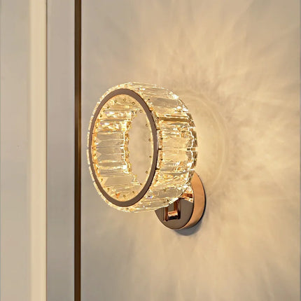 Applique murale ronde LED en cristal de luxe moderne — LZ4X9T2