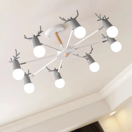 Lustre LED en bois style macaron pour chambre d’enfants — LZ4X9P
