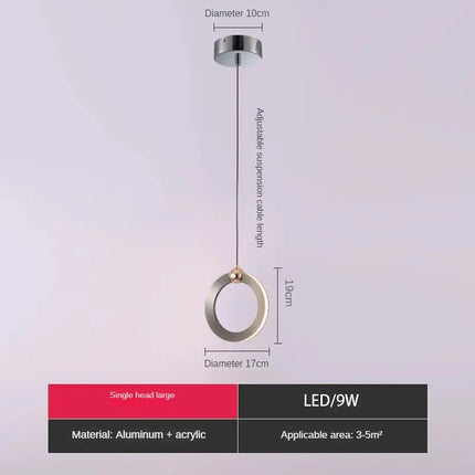 Lustre suspension minimaliste italien pour espaces élégants — LZ4X9Q2