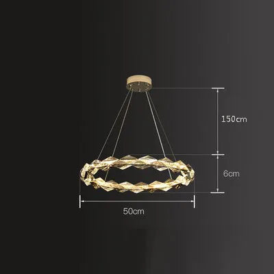 Lustre suspension en cristal pour ambiance élégante et minimaliste — LZ4Q7M2
