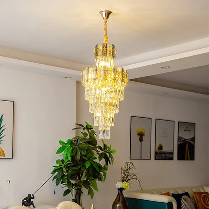 Lustre en cristal au design contemporain pour intérieur élégant — LZ4XJ9
