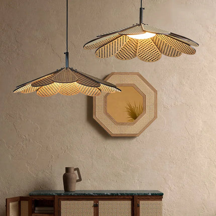Suspension en bois design coréen forme pétale pour intérieur — LZ4X9M