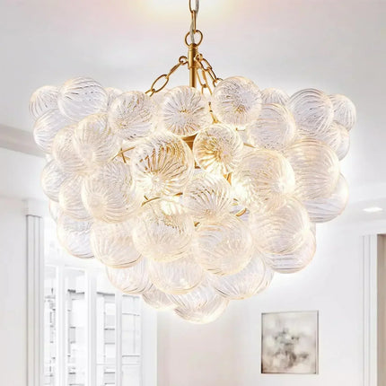 Lustre suspension en verre à bulles pour intérieur moderne et élégant — LZ4X9J