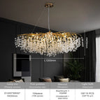 L120cm / Lumière chaude / Luminaire en or | CHINE