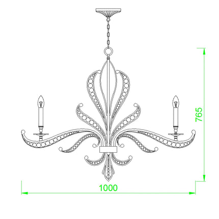 lustre de luxe or design moderne luminaire décoratif idéal bougie